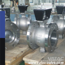 Cast Steel Wcb/Lcb RF Flanged V Port Ball Valve